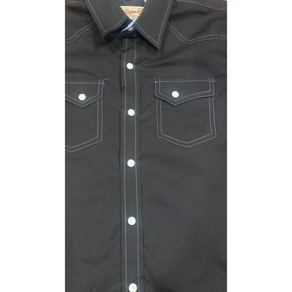 Black Button Down Kids Shirt - Picture 2 of 4